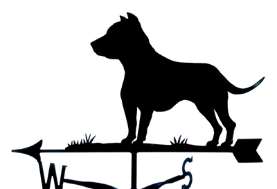 Staffordshire Bull Terrier weather vane